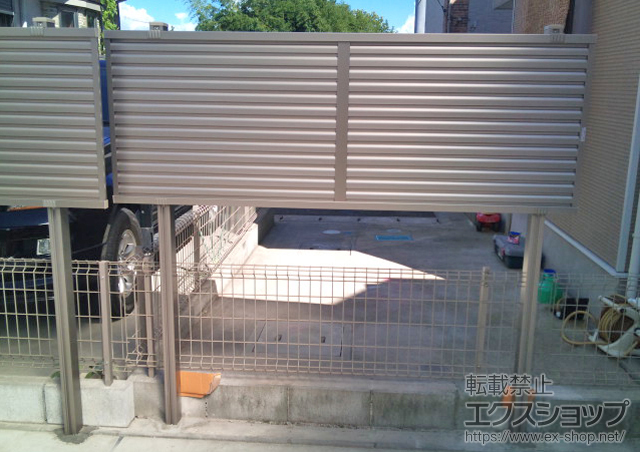 神奈川県海老名市ののフェンス・柵 プリレオR5型フェンス 多段柱施工 施工例