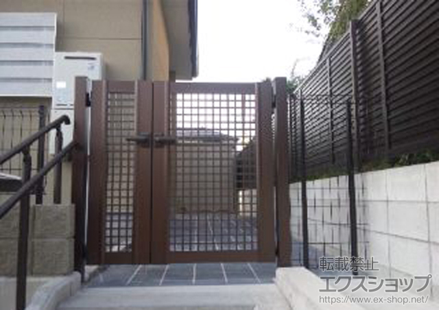 大阪府和泉市ののフェンス・柵 イーネットフェンス1F型 自由柱タイプ 施工例