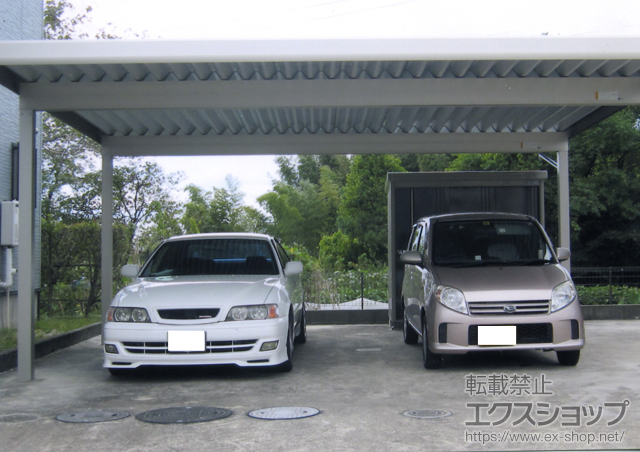 佐賀県神埼市ののカーポート レオンポートneo 2台用　積雪〜50cm対応 施工例