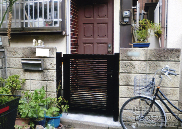 東京都世田谷区のの門扉 シャレオR1型 片開き 柱使用 施工例