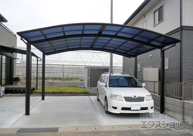 群馬県桐生市ののカーポート レイナツインポート　積雪対応〜20cm 施工例