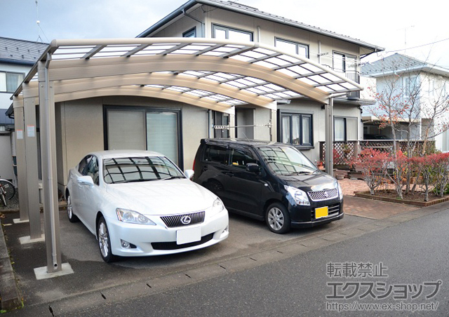 岩手県北上市のLIXIL リクシル（トステム）のカーポート レグナスポートシグマIII ワイド 3000 積雪〜100?対応 施工例