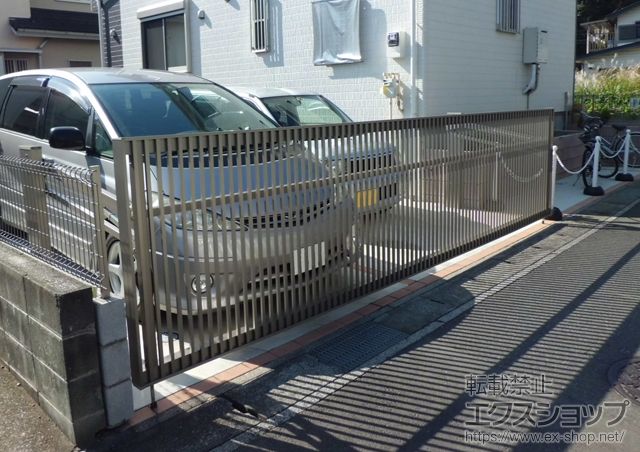 千葉県流山市ののカーゲート ワイドオーバードアS2型 手動式 施工例