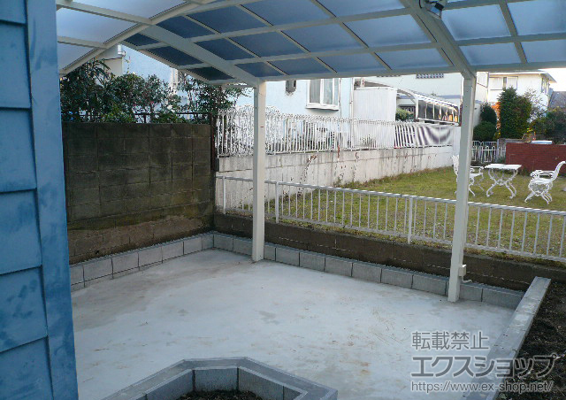 神奈川県横浜市のLIXIL リクシル（トステム）のカーポート カーブポートシグマIII 積雪〜30cm対応 施工例