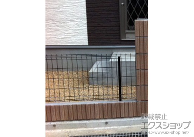 徳島県板野郡北島町ののフェンス・柵 イーネットフェンス1F型 自由柱タイプ 施工例