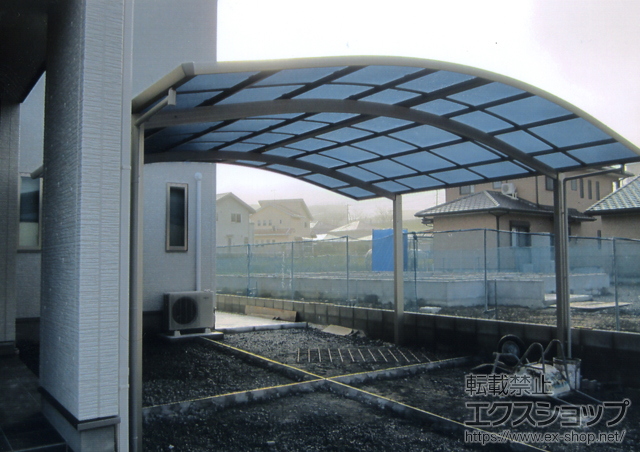 福岡県直方市ののカーポート プレシオスポート ワイド　積雪〜20cm対応 施工例