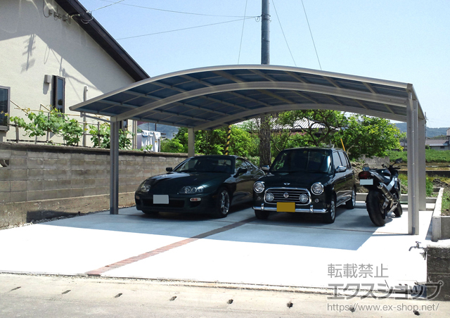 愛媛県伊予市ののカーポート レイナツインポートZ 積雪〜20cm対応 施工例