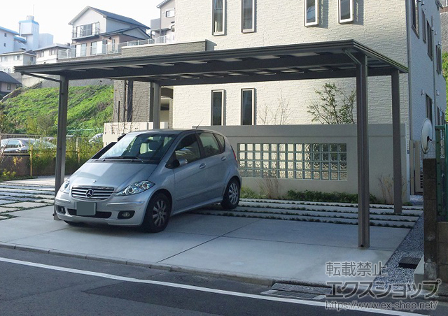 福岡県北九州市ののカーポート アーキデュオ プレミアムワイド　積雪〜20cm対応 施工例