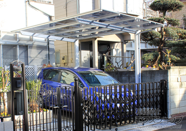 埼玉県上尾市ののカーポート アーキフィットレギュラー　積雪対応〜30cm 施工例