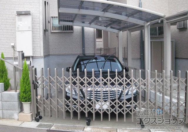 千葉県船橋市ののカーゲート トリップゲート 傾斜地専用型 ノンレール 片開き 施工例