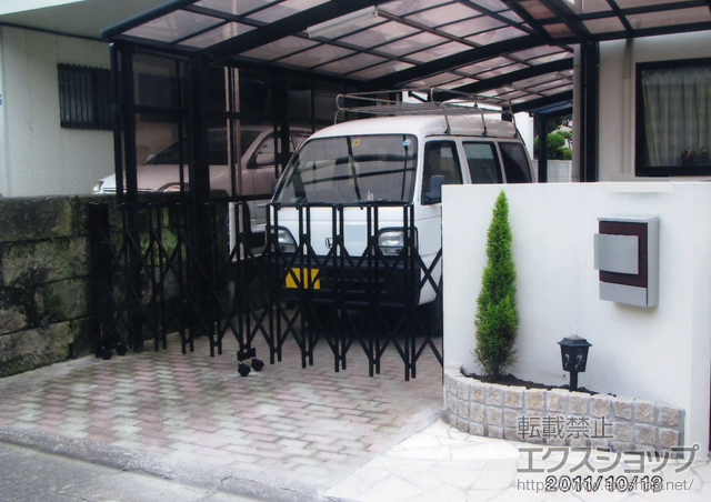 宮崎県宮崎市ののカーゲート トリップゲート PA型 ノンレール 片開き 施工例