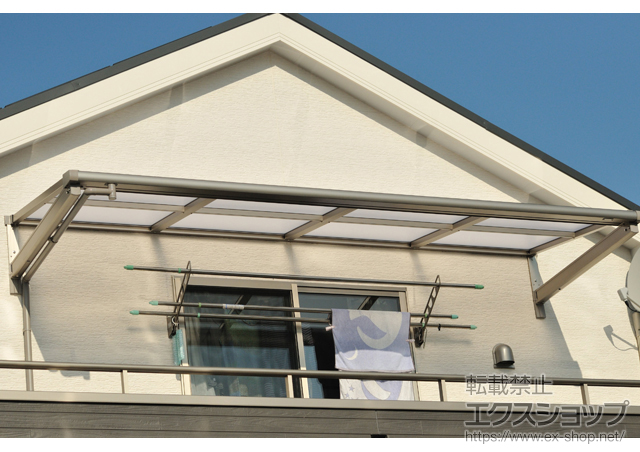 宮城県仙台市のLIXIL リクシル（トステム）のバルコニー・ベランダ屋根 ライザーテラスII F型 ルーフタイプ 単体　積雪〜20cm対応 施工例