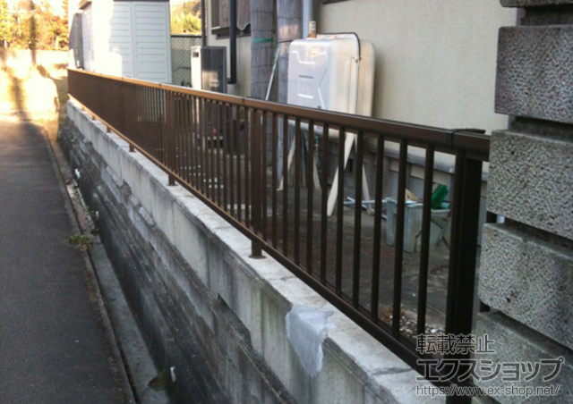 福島県石川郡玉川村ののフェンス・柵 レスティナフェンス21型　自由柱タイプ 施工例