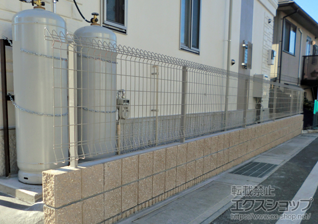 静岡県富士宮市ののフェンス・柵 メッシュフェンス G10-R 施工例