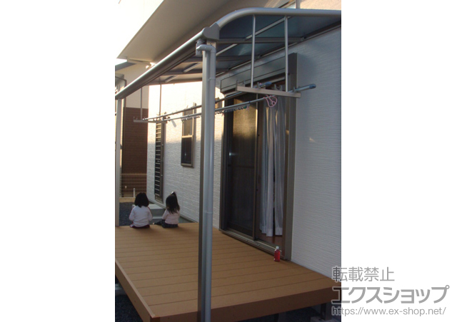 岐阜県多治見市ののテラス屋根 プレシオステラス R型 テラスタイプ 単体　積雪〜20cm対応 施工例