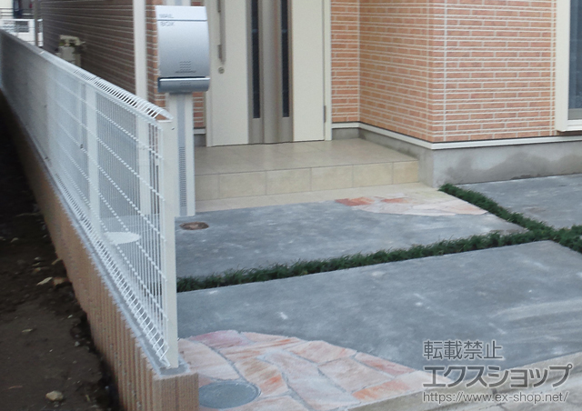 神奈川県横浜市ののフェンス・柵 イーネットフェンス1F型 自由柱タイプ 施工例