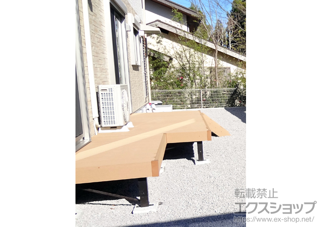 静岡県御殿場市ののウッドデッキ リウッドデッキ200＋リウッドステップ２段　Ｓタイプ 施工例