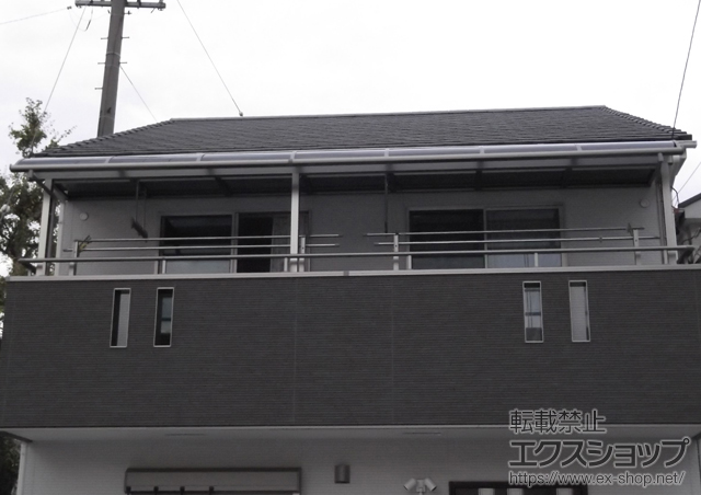 愛知県名古屋市のLIXIL リクシル（トステム）のバルコニー・ベランダ屋根 ライザーテラスII R型 1,500 屋根タイプ 連棟　積雪〜50cm対応 施工例