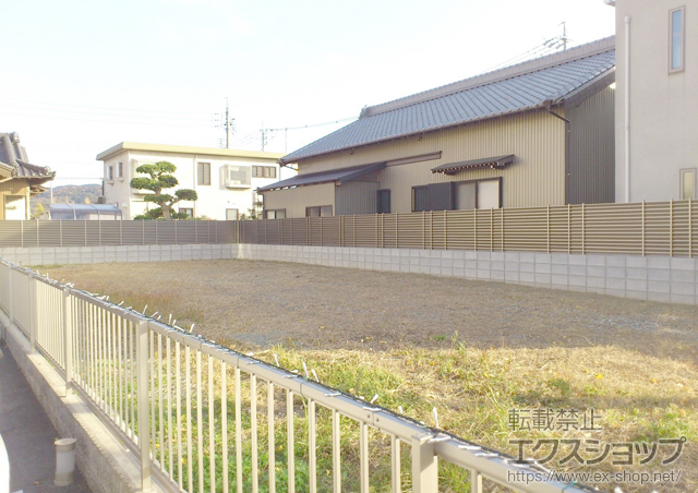 愛知県豊橋市ののフェンス・柵 ルーバーフェンス1型　フリーポールタイプ 施工例