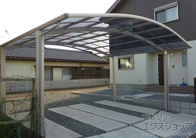 宮崎県都城市ののカーポート プレシオスポート ワイド 積雪〜20cm対応 施工例