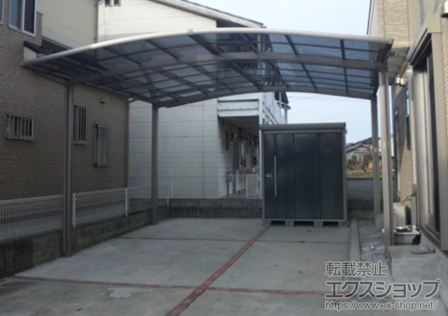 群馬県高崎市のLIXIL リクシル（トステム）のカーポート カーブポートシグマIII ワイド 積雪〜30?対応 施工例