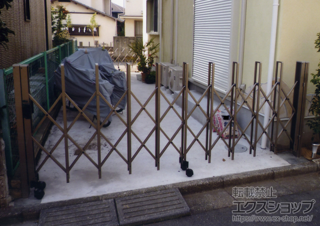 神奈川県座間市ののカーゲート トリップゲートPA型 錠なし ノンレール 片開き 施工例