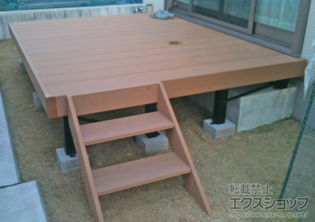 兵庫県神戸市ののウッドデッキ リウッドデッキ200+ステップ 施工例