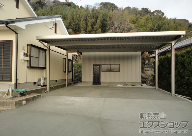 大分県大分市ののカーポート レオンポートneo 3台用　角柱仕様　積雪〜50cm対応 施工例