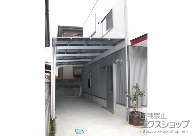 愛媛県八幡浜市ののカーポート アーキフィット　縦連棟　積雪〜20cm対応 施工例