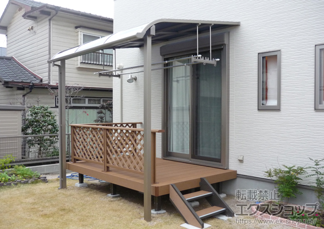 福岡県大野城市のLIXIL リクシル（トステム）のテラス屋根 ライザーテラスII R型 テラスタイプ 単体 積雪〜20?対応 施工例