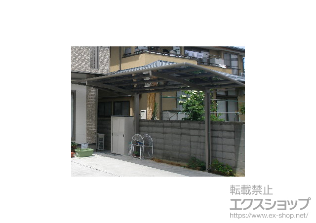 長野県長野市のLIXIL リクシル（トステム）のカーポート カーブポートシグマIII 単体 積雪〜20cm対応 施工例