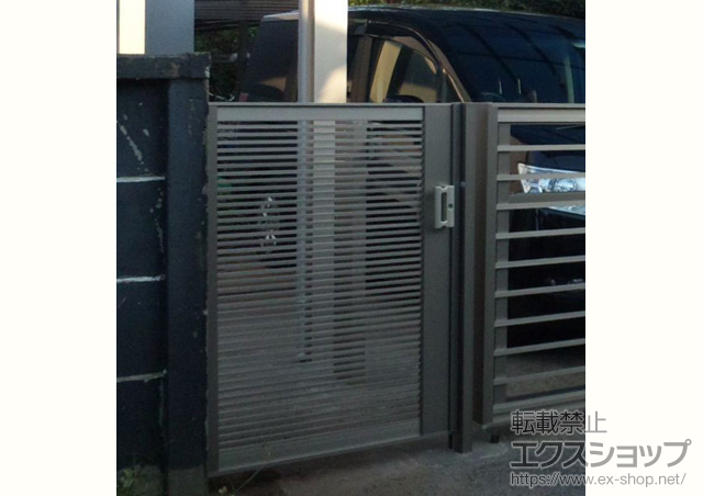 埼玉県さいたま市のの門扉 ライフモダンII B1型 単色 片開き 門柱使用 施工例