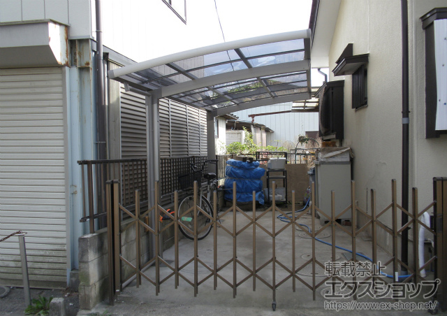 千葉県野田市のLIXIL リクシル（トステム）のサイクルポート・駐輪場 カーブポートシグマIII ミニ 積雪〜30?対応 施工例