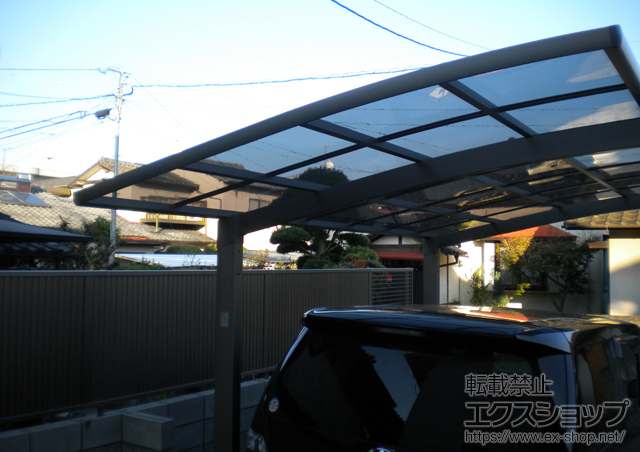 熊本県熊本市のLIXIL リクシル（トステム）のカーポート カーブポートシグマIII　積雪〜30cm対応 施工例