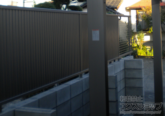 熊本県熊本市ののフェンス・柵 プリレオR6型フェンス　フリーポールタイプ 施工例