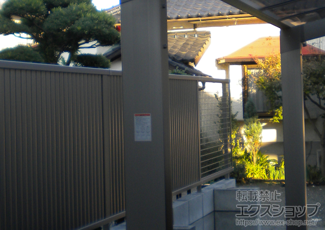 熊本県熊本市ののフェンス・柵 プリレオR13型フェンス　フリーポールタイプ 施工例