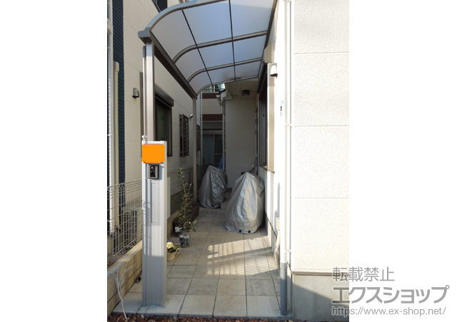 埼玉県所沢市のLIXIL リクシル（トステム）のテラス屋根 ライザーテラスII Ｒ型 テラスタイプ メーター　積雪〜20cm対応 施工例