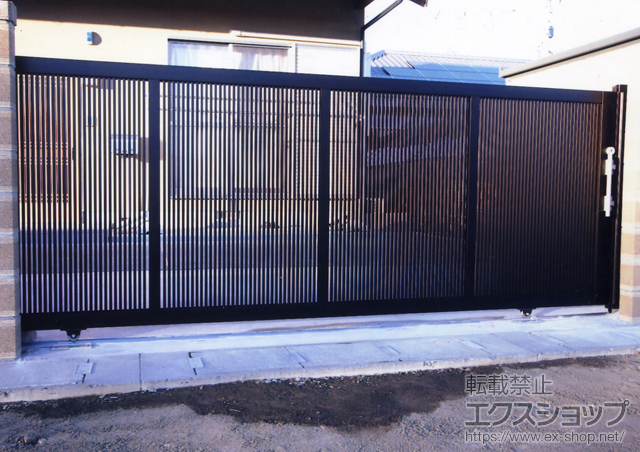 静岡県焼津市ののカーゲート エススライドB型 片引き　手動式 施工例