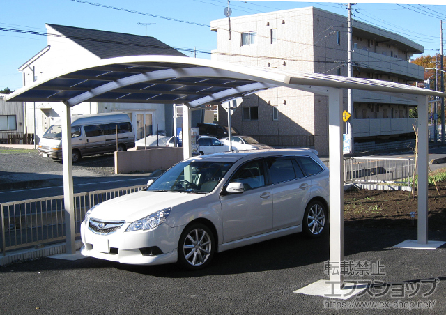 茨城県水戸市ののカーポート プレシオスポート ワイド　積雪〜20cm対応 施工例