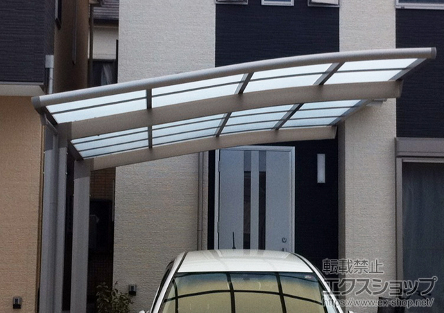 大阪府枚方市のLIXIL リクシル（トステム）のカーポート カーブポートシグマ? 積雪〜30cm対応 施工例