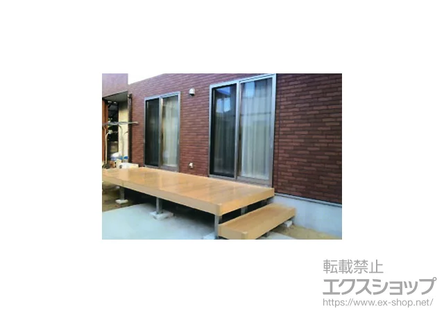 宮城県仙台市のYKKAPのウッドデッキ リウッドデッキ 200 単体+段床セット一式(1段 施工例