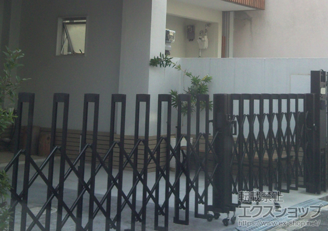 大阪府大阪市ののカーゲート アルシャインII L型 Aタイプ ノンレール 両開き 施工例