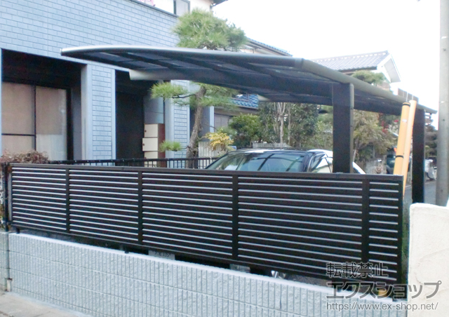 埼玉県上尾市のLIXIL リクシル（トステム）のカーポート カーブポートシグマIII 積雪〜30?対応 施工例