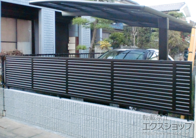 埼玉県上尾市ののフェンス・柵 プリレオR9型フェンス フリーポールタイプ 施工例