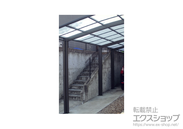 宮城県仙台市のLIXIL リクシル（トステム）のカーポート カーブポートシグマIII 縦連棟 積雪〜30cm対応 施工例