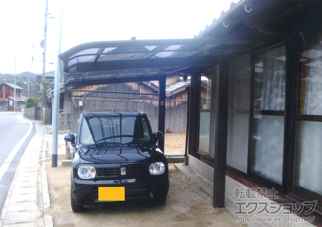 山口県大島郡周防大島町のLIXIL リクシル（トステム）のカーポート レガーナポートシグマIII  積雪〜30cm対応 施工例