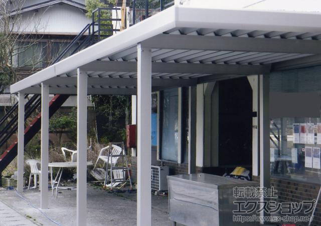 京都府京丹後市ののカーポート ジーポートneo 積雪100cmＡタイプ 縦連棟 8本柱 施工例