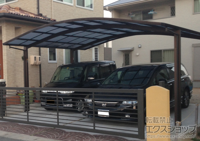 岡山県倉敷市ののカーポート プレシオスポート ワイド 積雪〜20cm対応 施工例