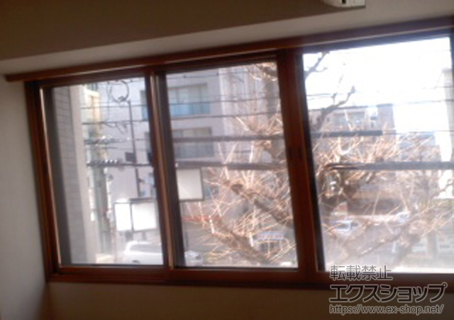 京都府京都市のの二重窓（内窓） インプラス　ダストバリア仕様　引違い窓3枚建て 施工例