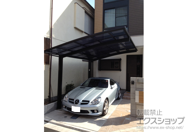 東京都墨田区のLIXIL リクシル（トステム）のカーポート カーブポートシグマIII 積雪〜30cm対応 施工例
